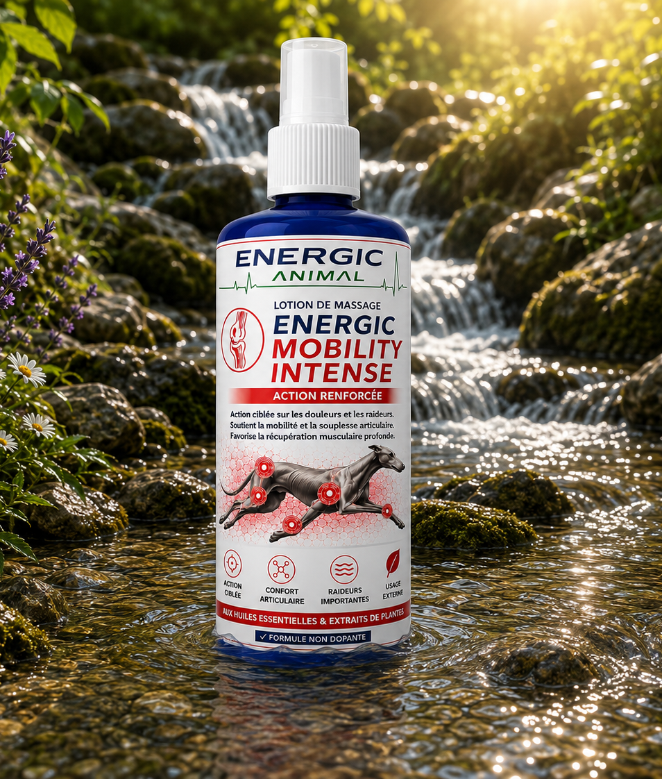 Lotion de massage Mobility Intense pour la mobilité des chiens – Energic Animal